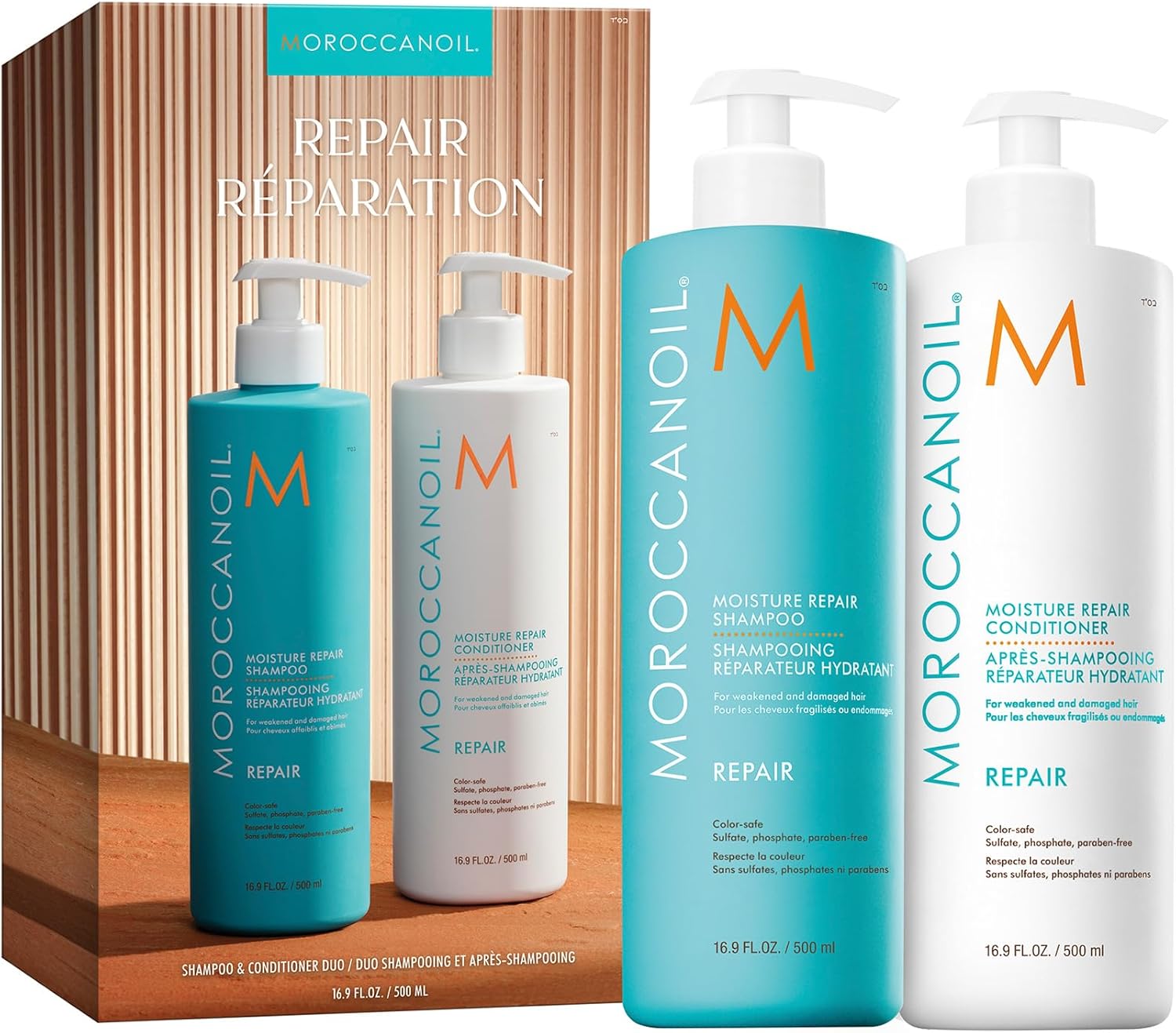Moroccanoil Moisture Repair 500ml Shampoo and Conditioner Set