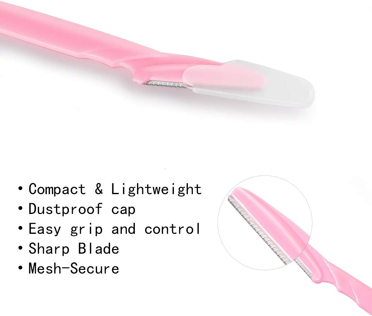 ILLUVA Hårborttagare för ansiktshår, ögonbryn, rakhyvel, rakapparat, trimmer, formande, exfolierande ”dermaplaning”-verktyg för kvinnor och män, 6 stycken