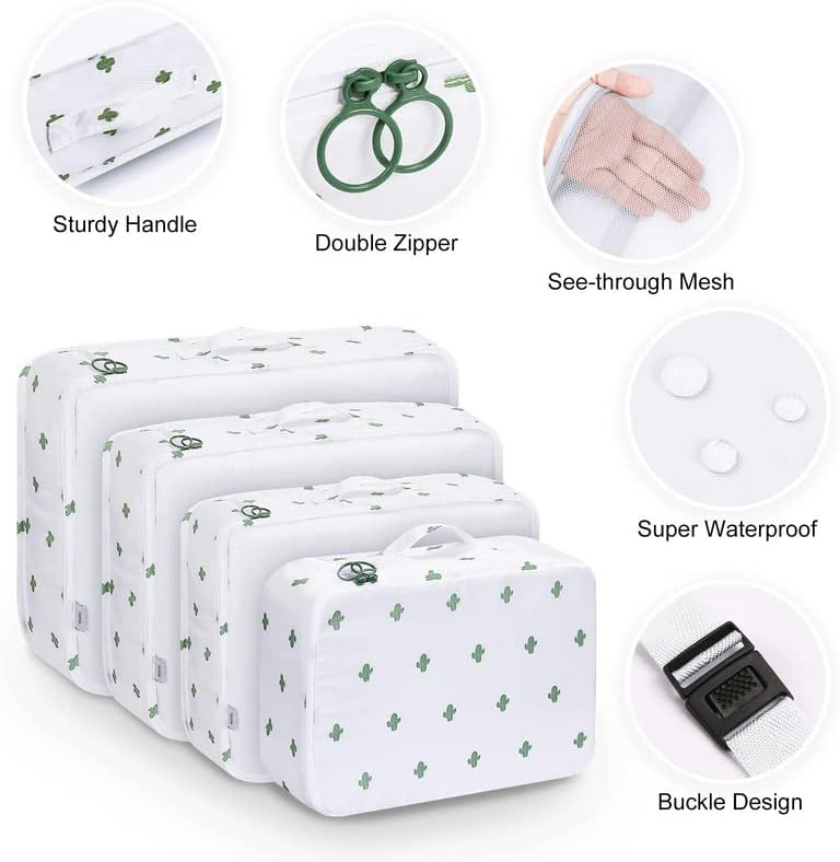 MURISE 8-Piece Packing Cubes, Clothes Bags, Travel Bag Organizer for Holiday and Travel, Packing Cube Travel Cubes, Travel Organization System