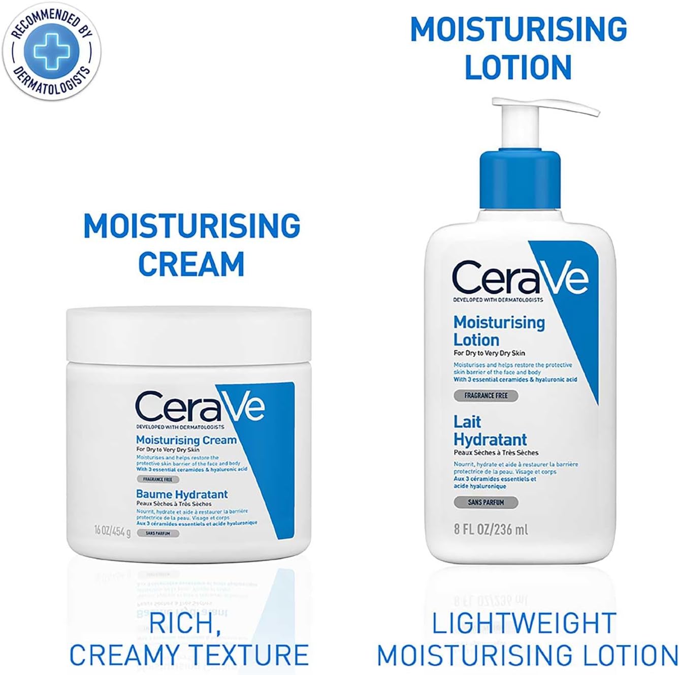 CeraVe MB094800 Kroppslotion, Vit, Blå, 236 ml