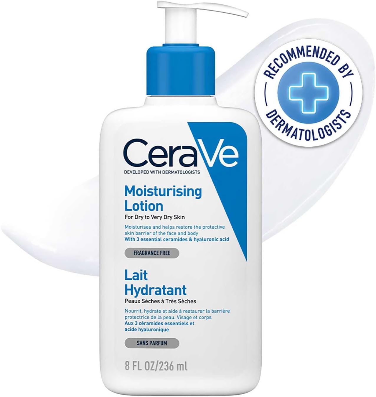 CeraVe MB094800 Kroppslotion, Vit, Blå, 236 ml