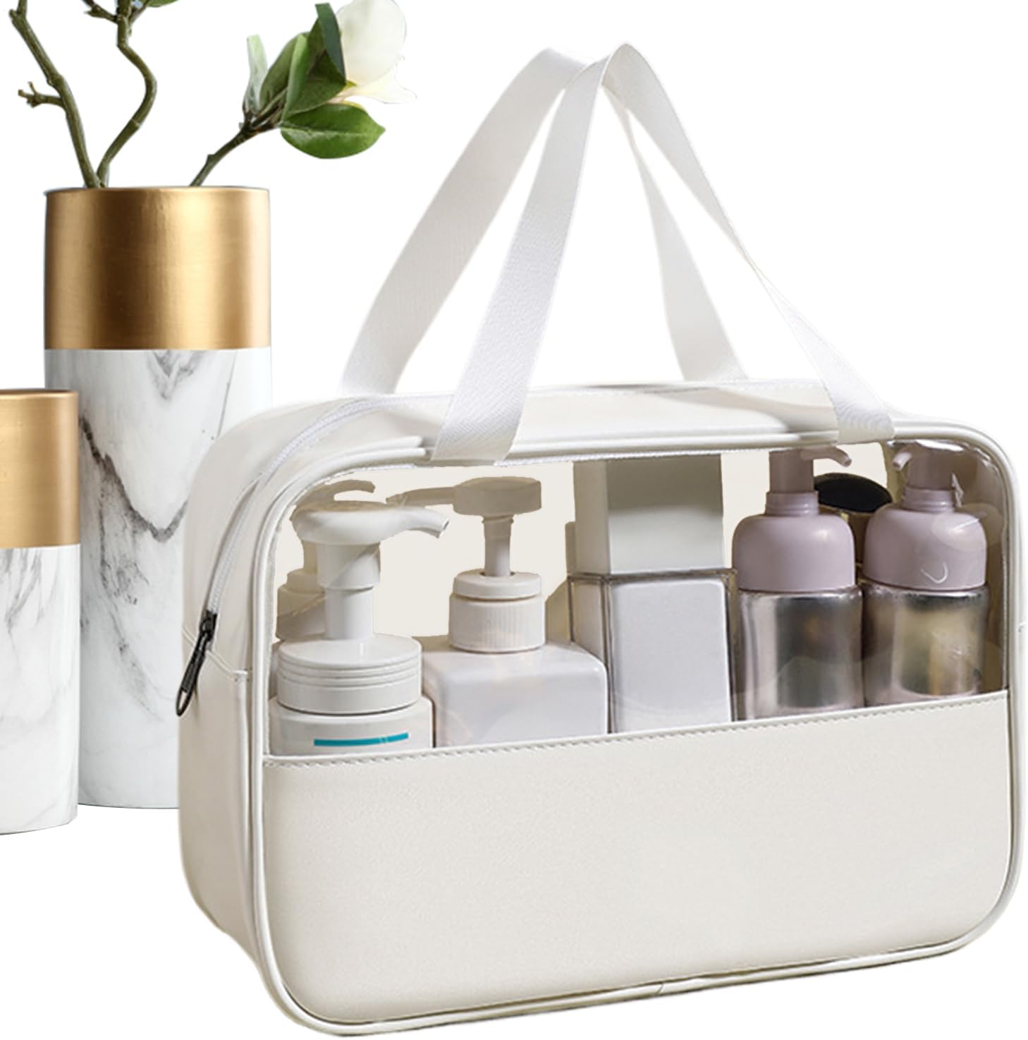 Large Capacity Travel Cosmetic Bag, Waterproof Toiletry Organizer, Lightweight Makeup Storage Pouch, Portable Bathroom Essentials Holder Ideal for Men & Women, Travel, Home, Gym