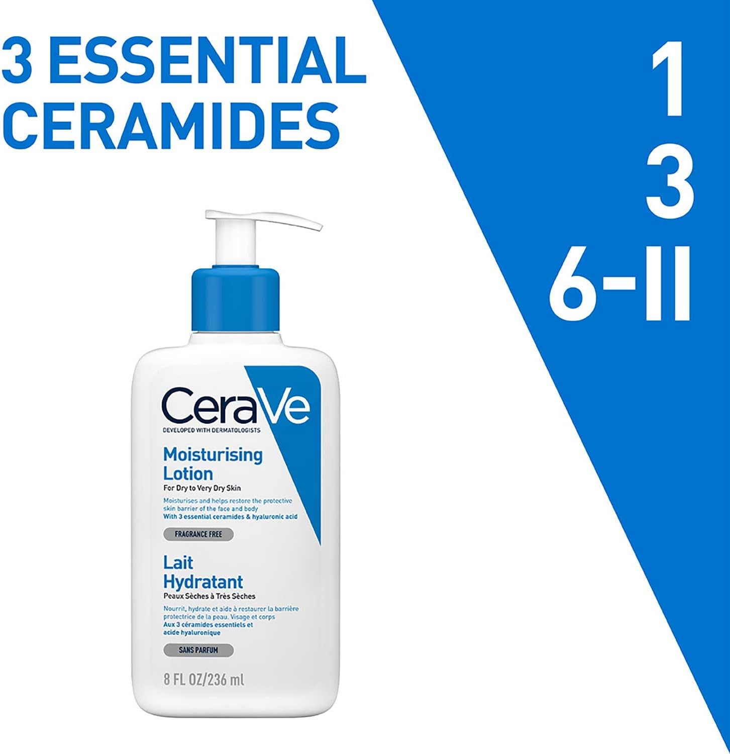 CeraVe MB094800 Kroppslotion, Vit, Blå, 236 ml