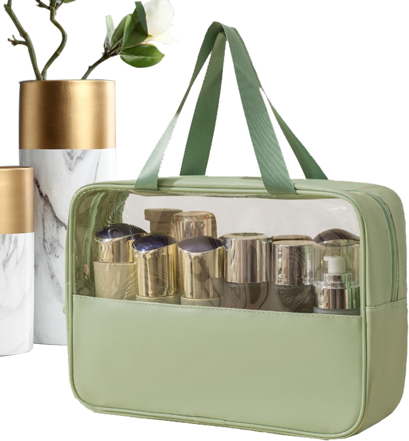 Large Capacity Travel Cosmetic Bag, Waterproof Toiletry Organizer, Lightweight Makeup Storage Pouch, Portable Bathroom Essentials Holder Ideal for Men & Women, Travel, Home, Gym