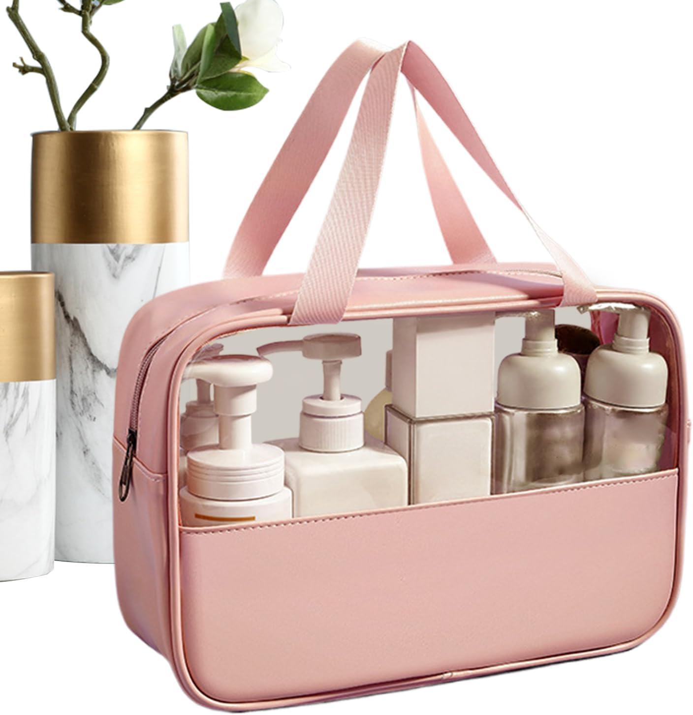 Large Capacity Travel Cosmetic Bag, Waterproof Toiletry Organizer, Lightweight Makeup Storage Pouch, Portable Bathroom Essentials Holder Ideal for Men & Women, Travel, Home, Gym