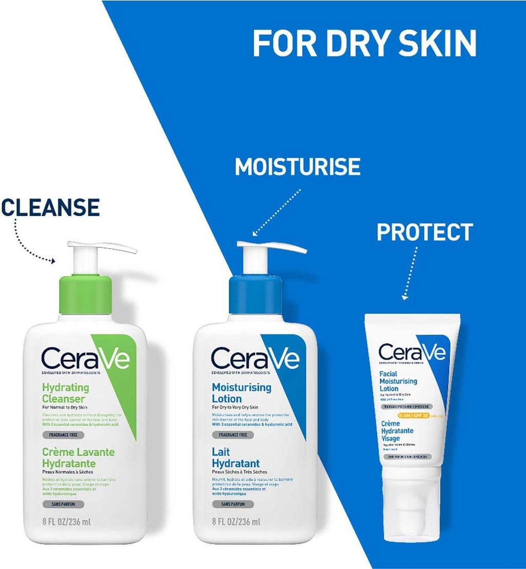 CeraVe MB094800 Kroppslotion, Vit, Blå, 236 ml