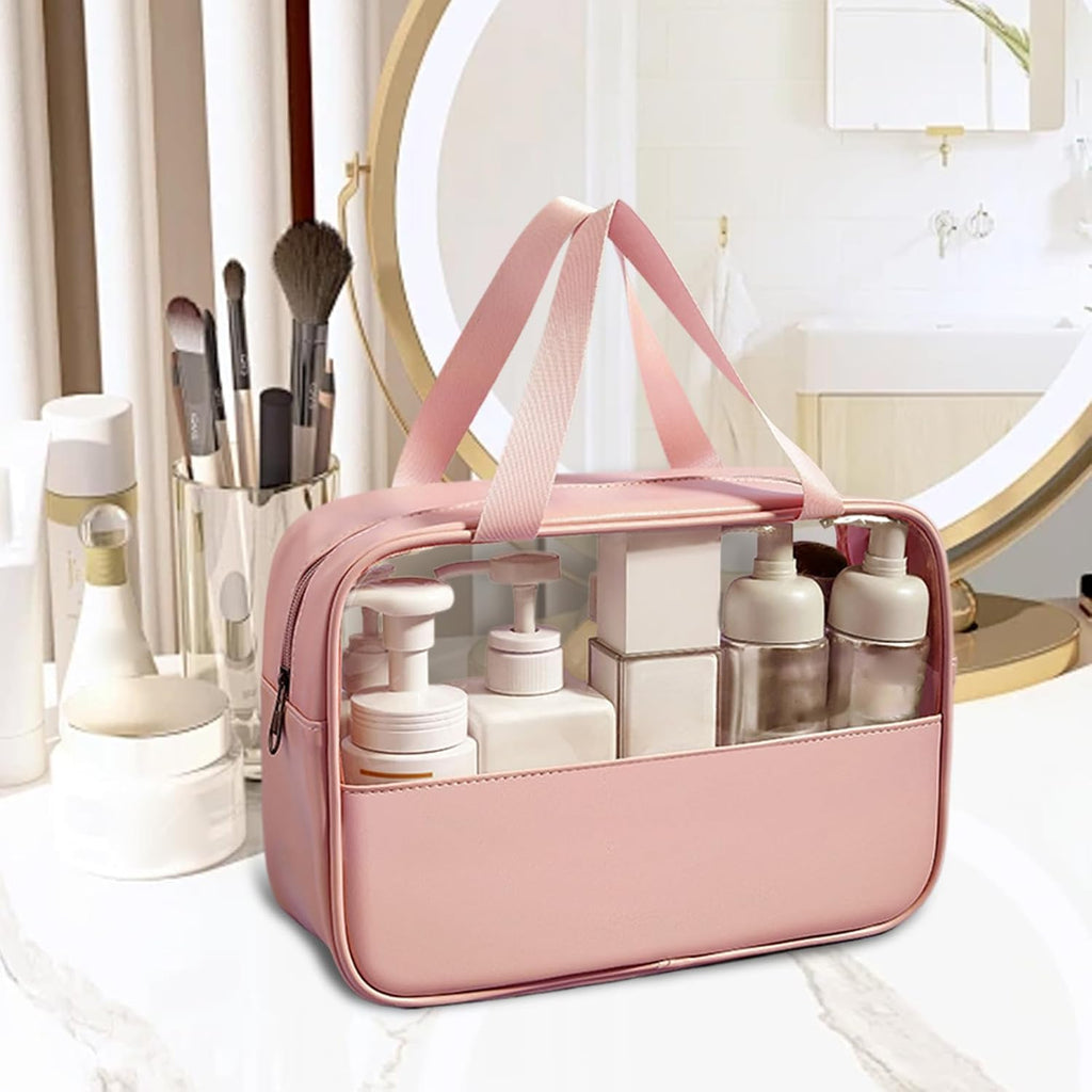 Large Capacity Travel Cosmetic Bag, Waterproof Toiletry Organizer, Lightweight Makeup Storage Pouch, Portable Bathroom Essentials Holder Ideal for Men & Women, Travel, Home, Gym