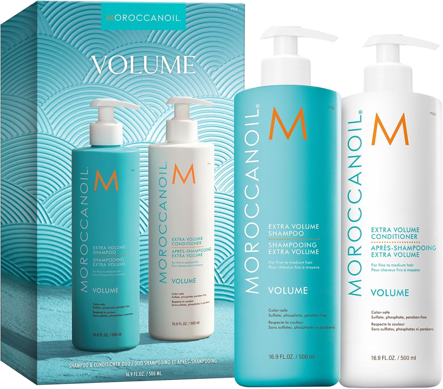 Moroccanoil Extra Volume 500ml Shampoo and Conditioner Set