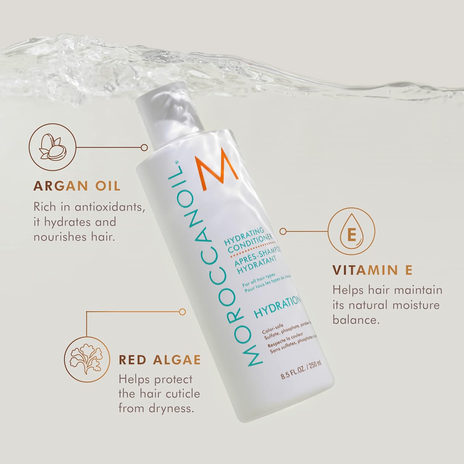 Moroccanoil Hydrating Shampoo, 250ml & Moroccanoil Hydrating Conditioner, 250ml