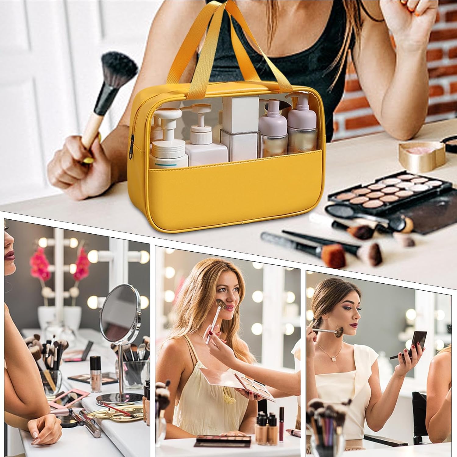 Large Capacity Travel Cosmetic Bag, Waterproof Toiletry Organizer, Lightweight Makeup Storage Pouch, Portable Bathroom Essentials Holder Ideal for Men & Women, Travel, Home, Gym
