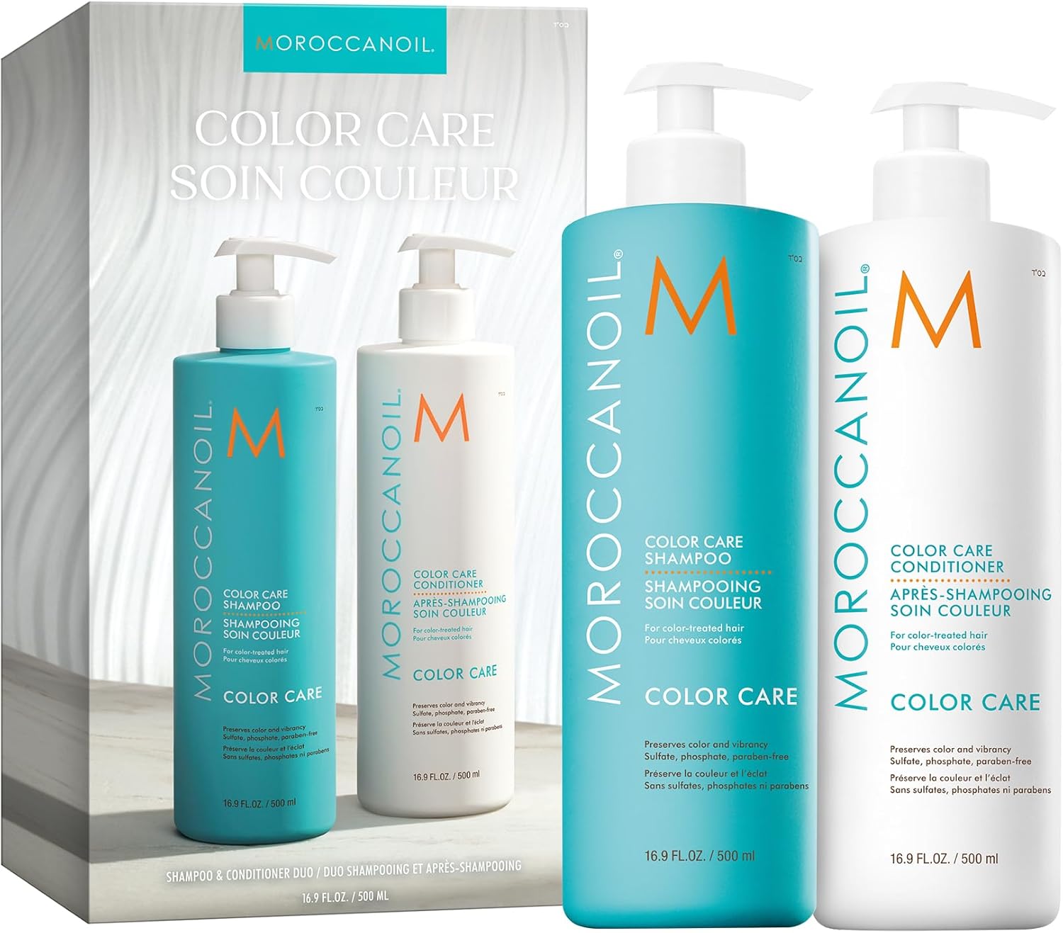 Halvlitersset av Moroccanoil Color Care Schampoo & Conditioner