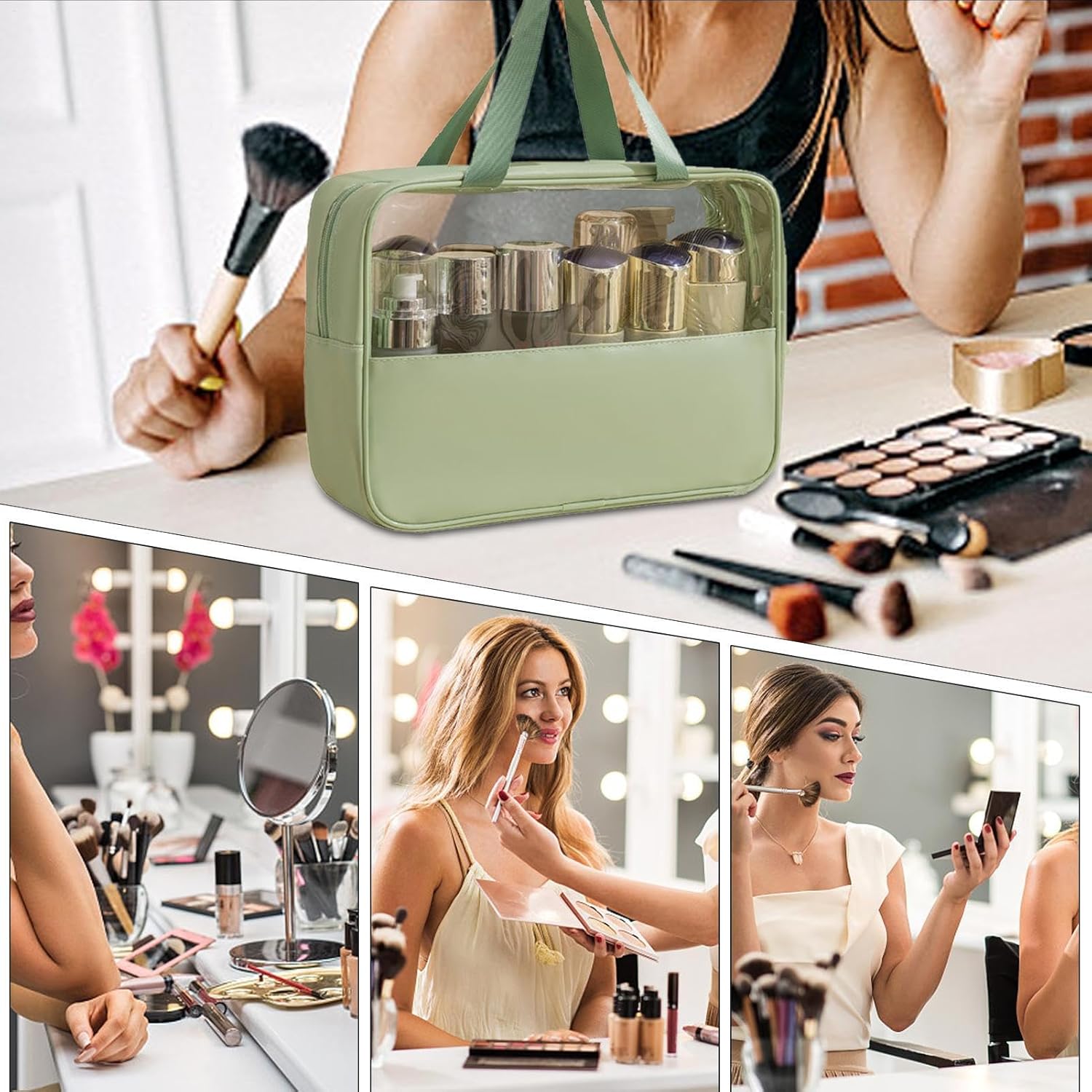 Large Capacity Travel Cosmetic Bag, Waterproof Toiletry Organizer, Lightweight Makeup Storage Pouch, Portable Bathroom Essentials Holder Ideal for Men & Women, Travel, Home, Gym