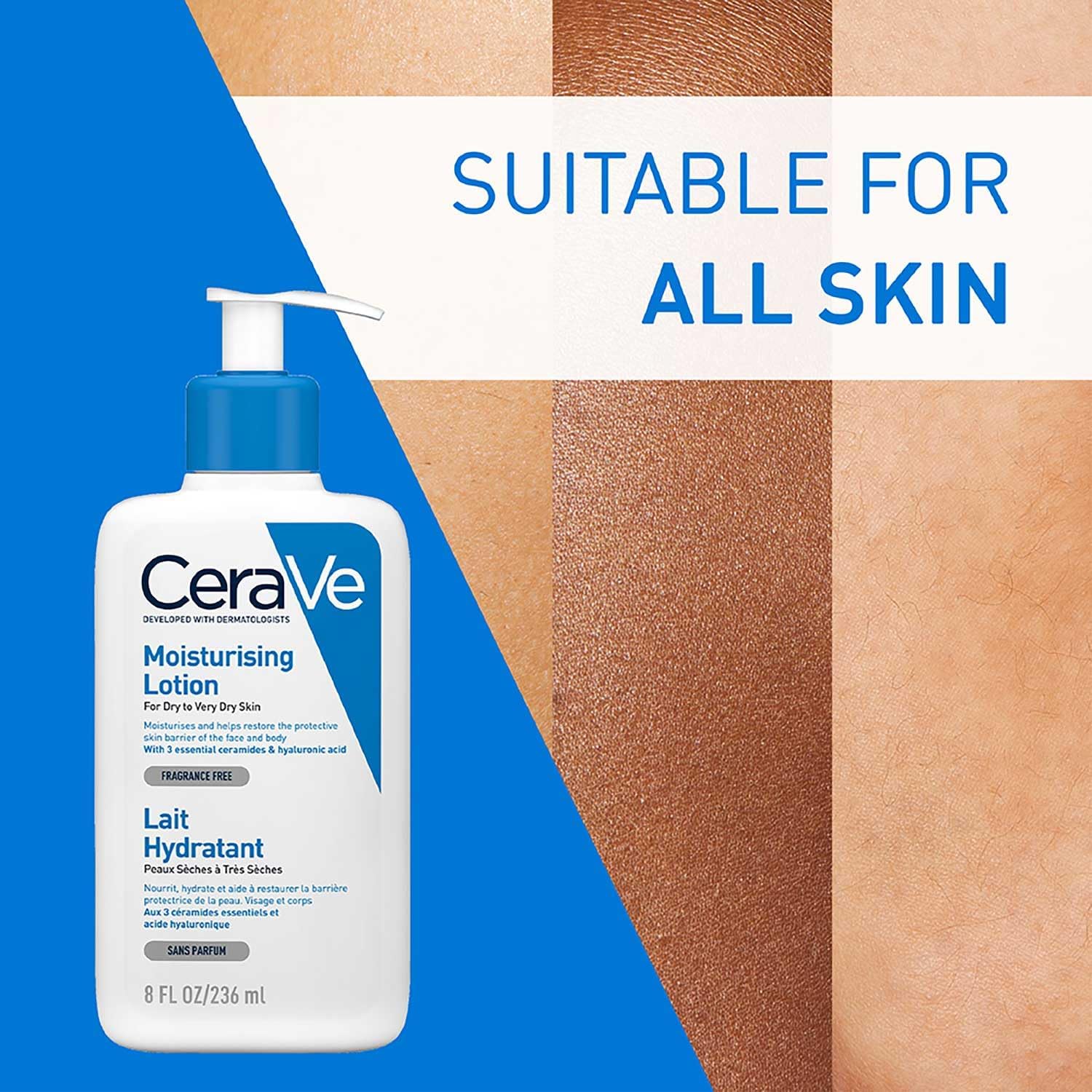 CeraVe MB094800 Kroppslotion, Vit, Blå, 236 ml