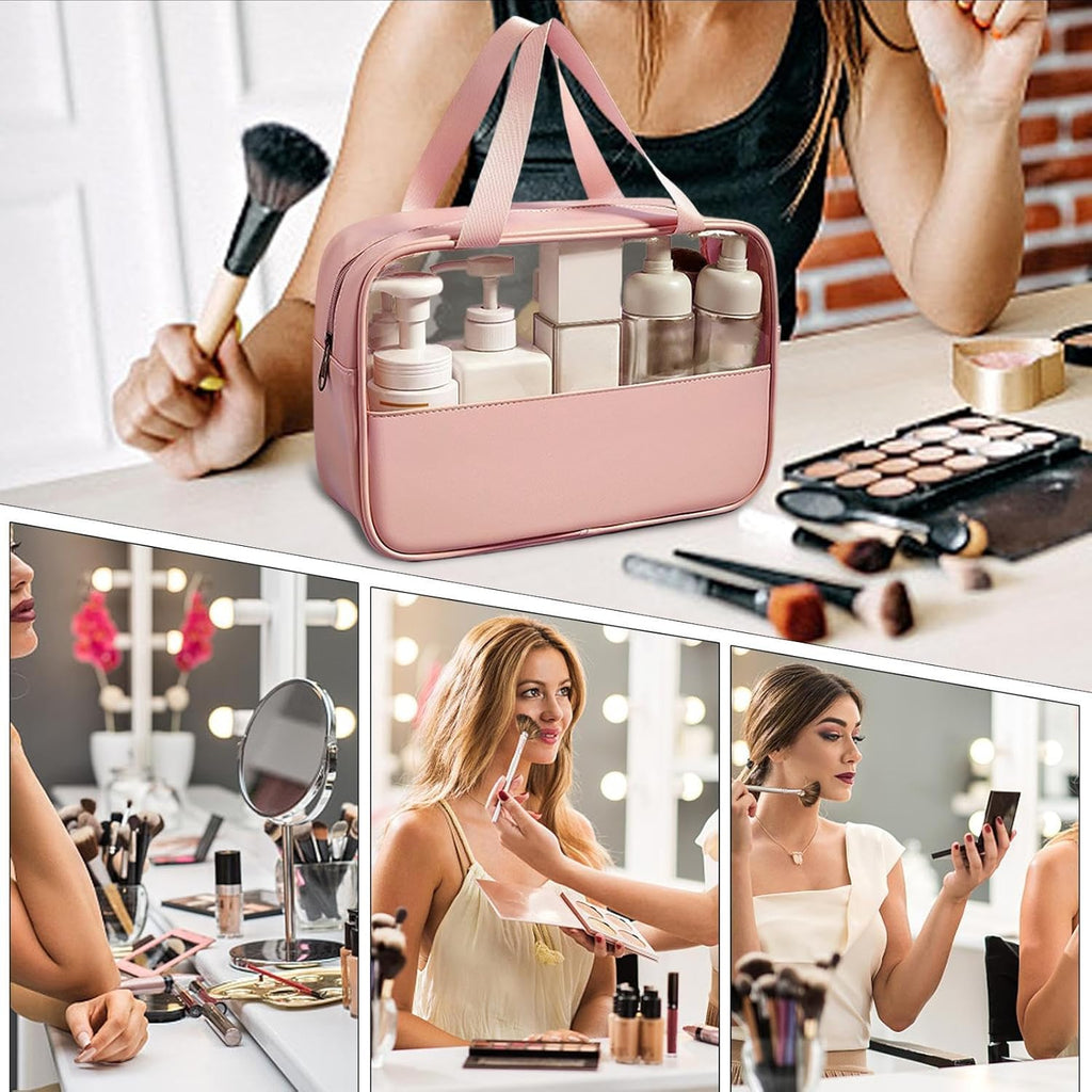 Large Capacity Travel Cosmetic Bag, Waterproof Toiletry Organizer, Lightweight Makeup Storage Pouch, Portable Bathroom Essentials Holder Ideal for Men & Women, Travel, Home, Gym