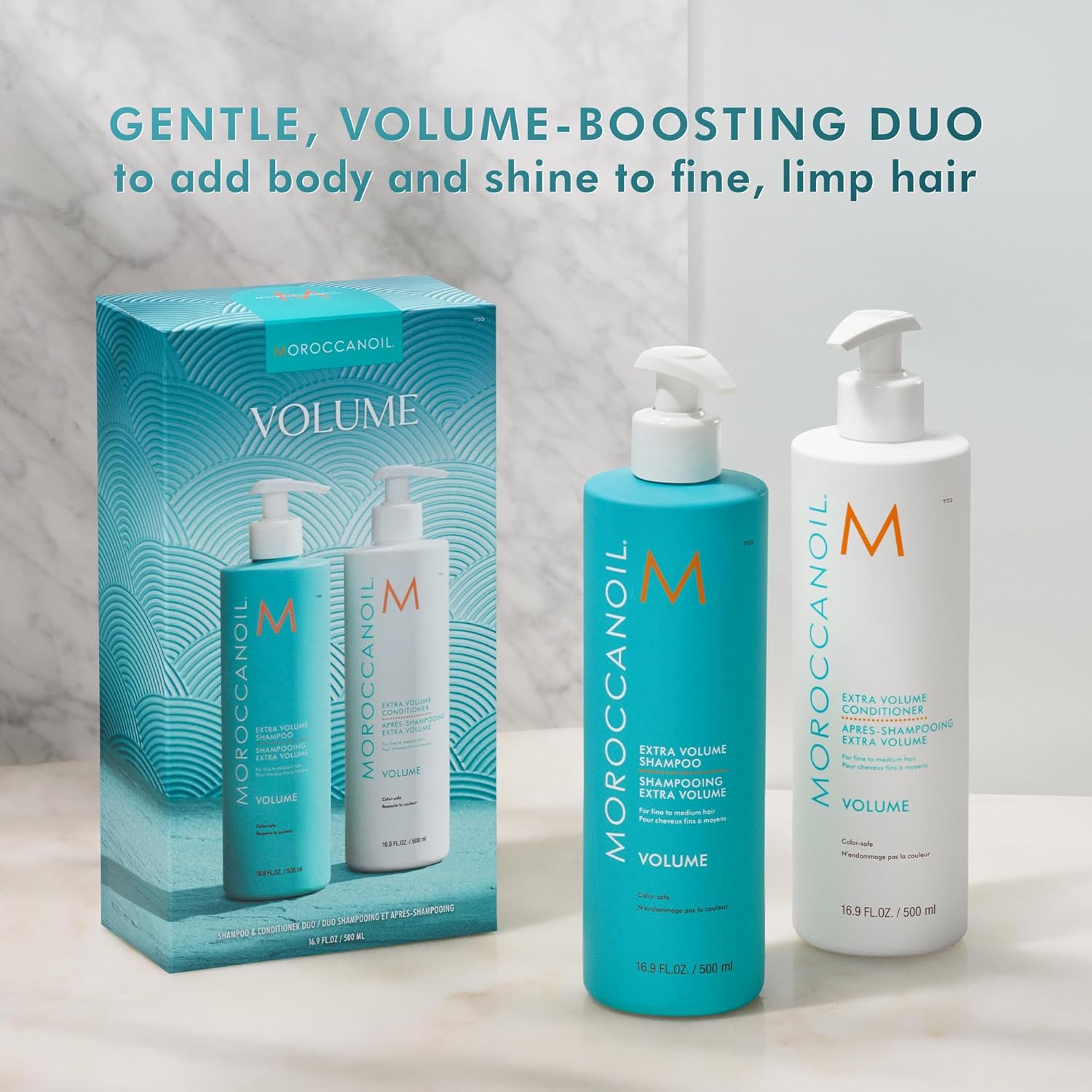 Moroccanoil Extra Volume 500ml Shampoo and Conditioner Set