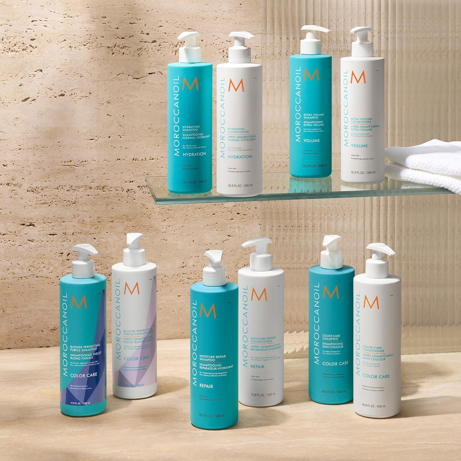 Halvlitersset av Moroccanoil Color Care Schampoo & Conditioner
