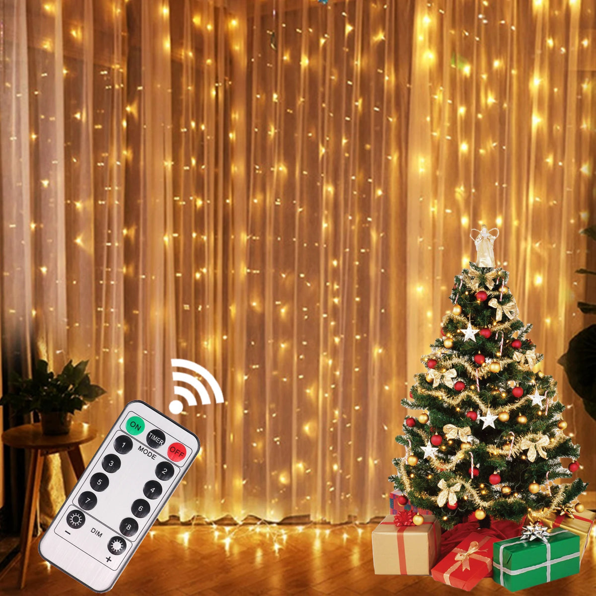 300 LED USB fairy curtain lights